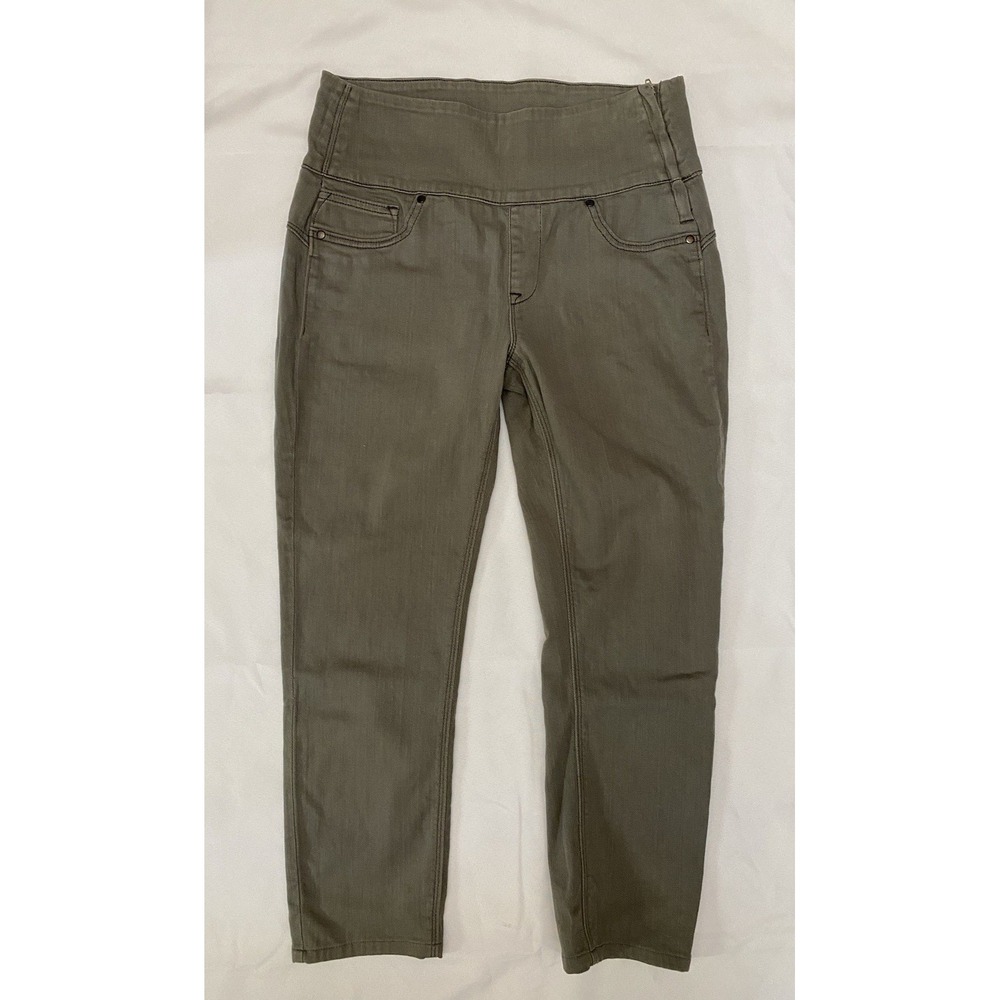 Spanx by Sara Blakely Alexia Skinny Jeans Womens L Gray Stretch Side Zip Waist‎